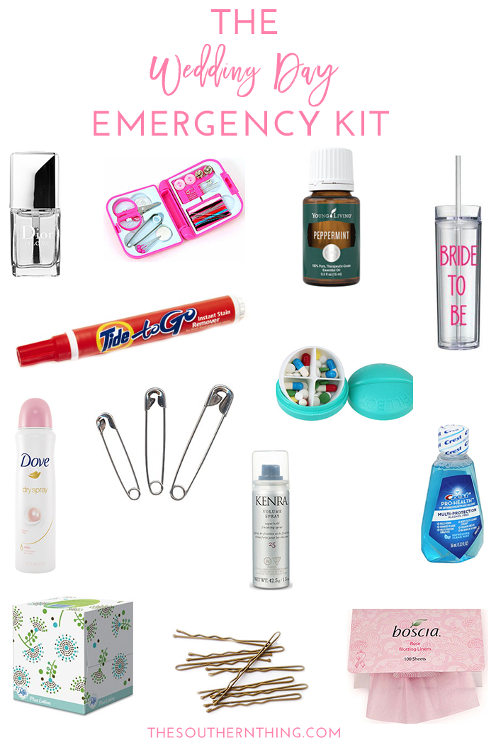 DIY Wedding Day Emergency Kit Every Bride Needs • The Southern Thing