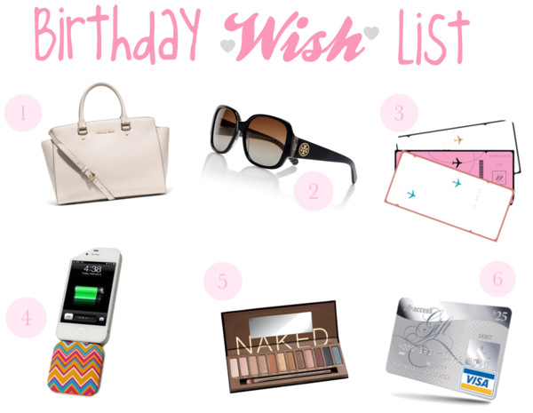 Birthday Wish List