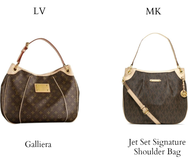 Louis Vuitton vs Michael Kors: louis vuitton galliera vs michael kors jet set signature shoulder bag