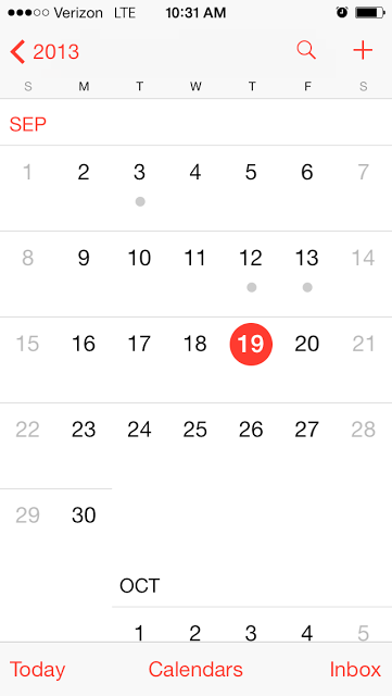 apple iOS calendar