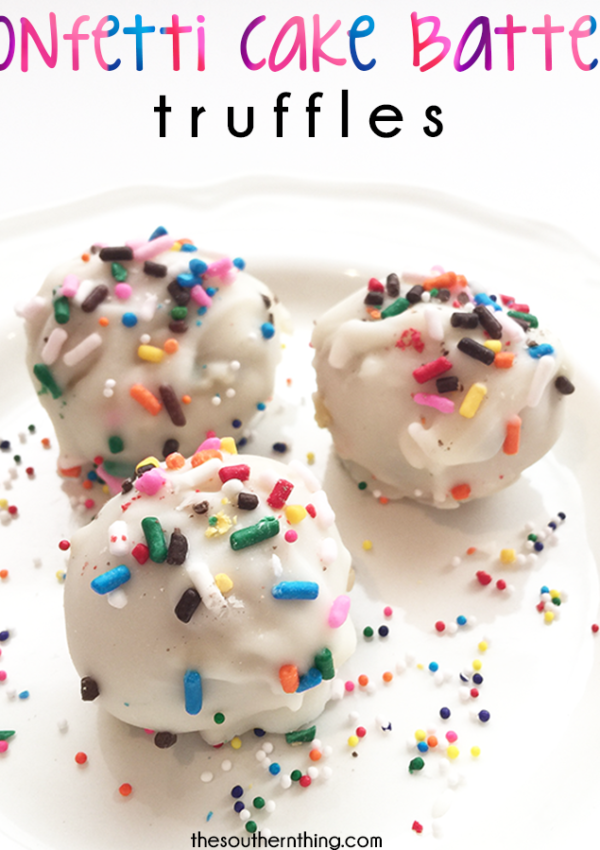 No-Bake Confetti Cake Batter Truffles Recipe