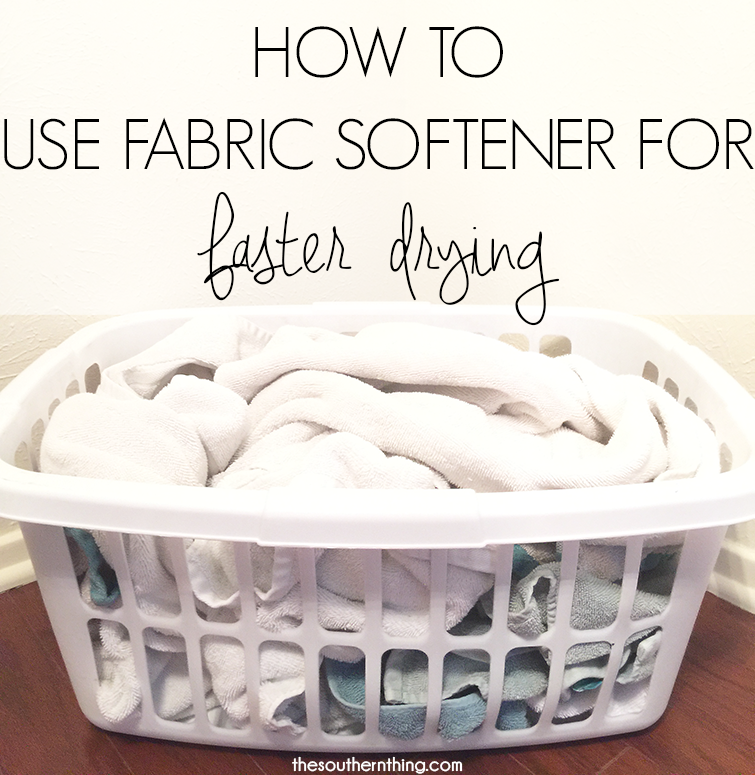 how to use fabric softener for faster drying