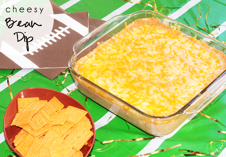 Easy five ingredient cheesy bean dip recipe