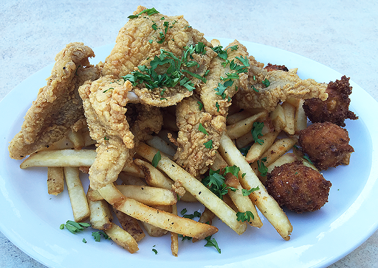 fried catfish and hush puppies