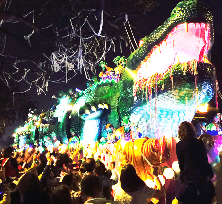 bacchus alligator float 