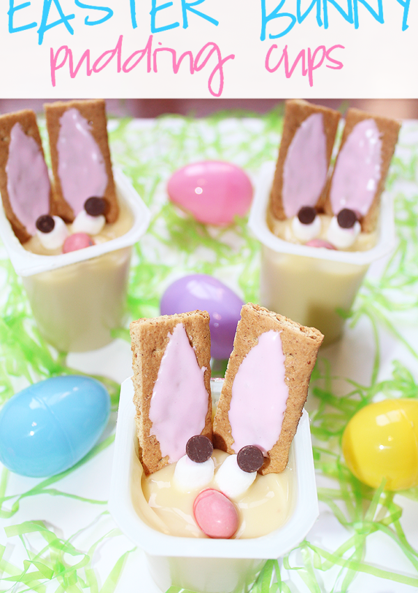 DIY Easter Bunny Pudding Cups