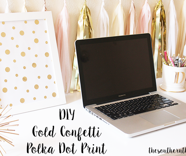 DIY Gold Confetti Polka Dot Print