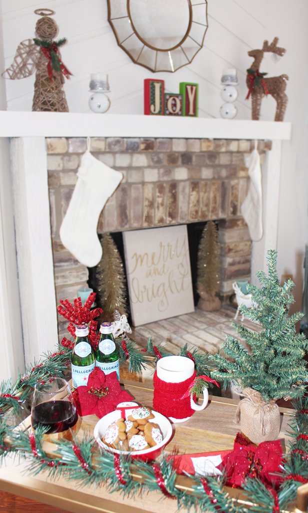 Christmas Bar Cart Decor - StyledJen