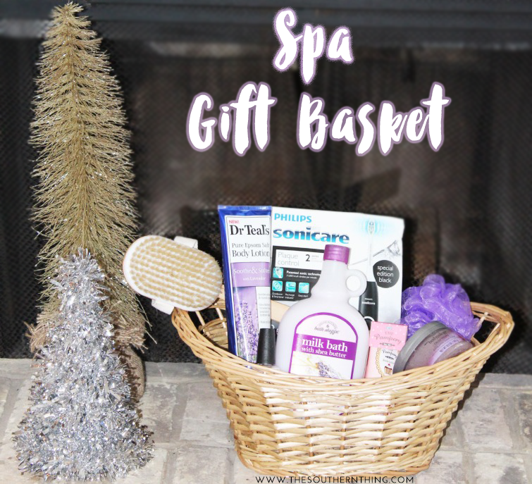 Diy Spa Gift Basket The Southern Thing - What To Put In A Diy Spa Basket