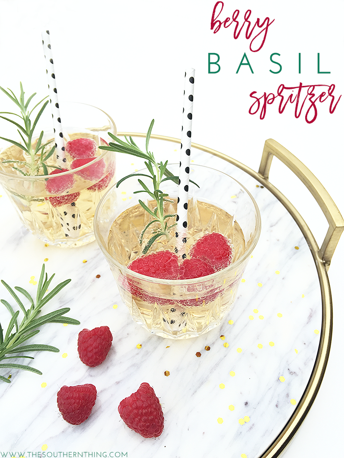 Berry Basil Spritzer Cocktail