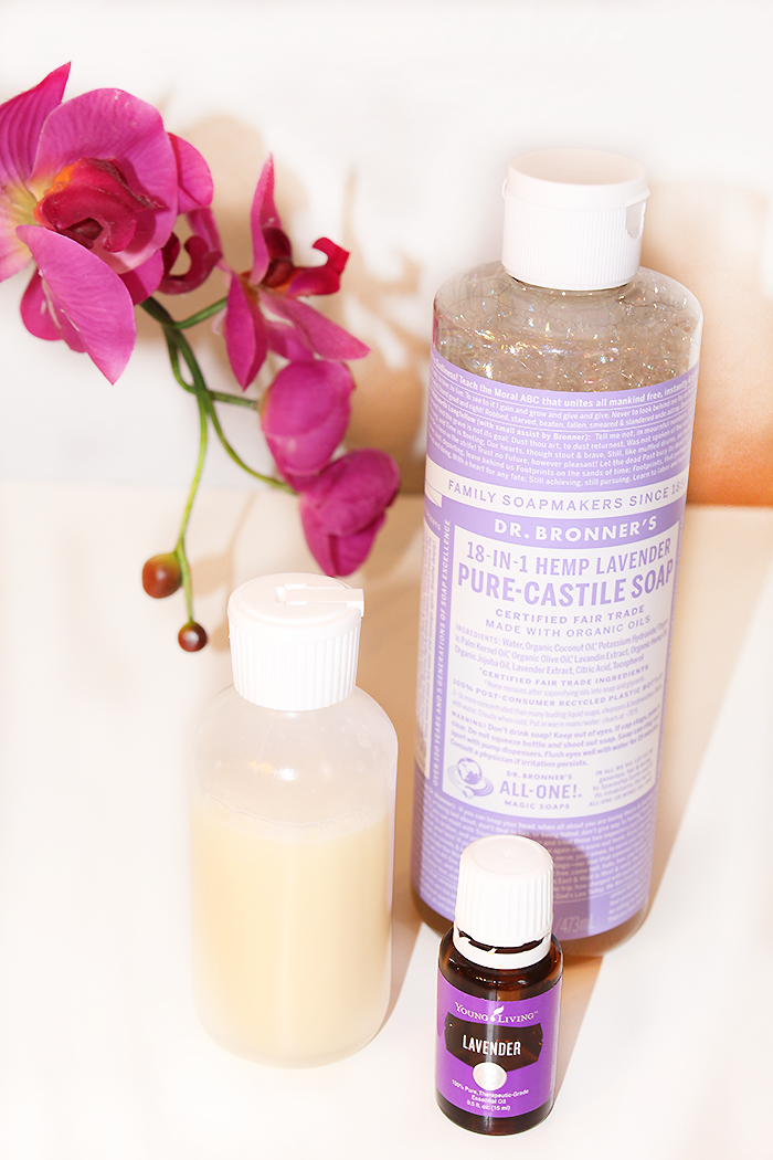 DIY Lavender Essential Oil Body Wash
