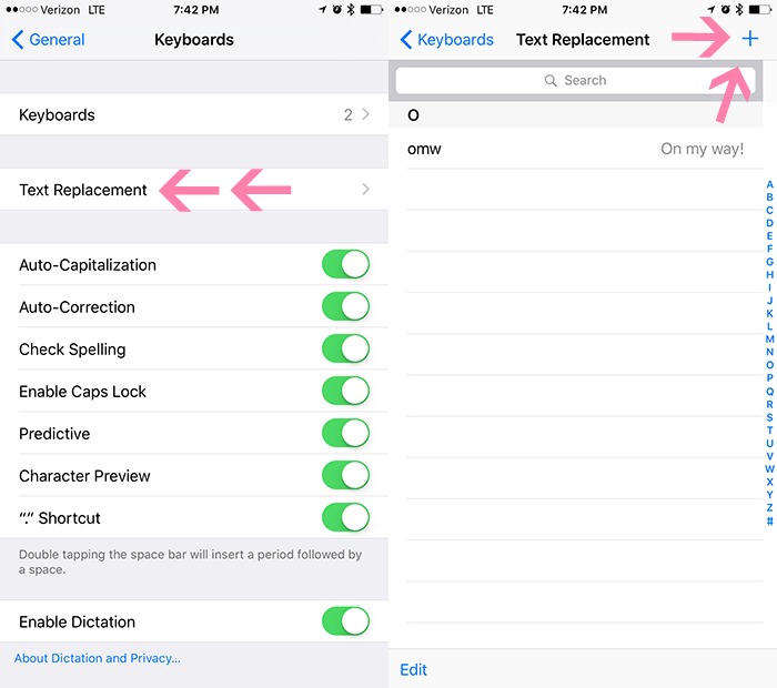 iPhone Keyboard Shortcuts