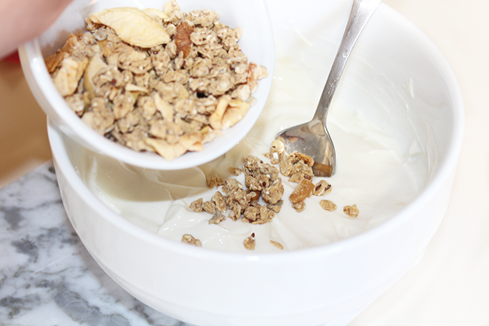 Cinnamon Apple Granola Yogurt Bark