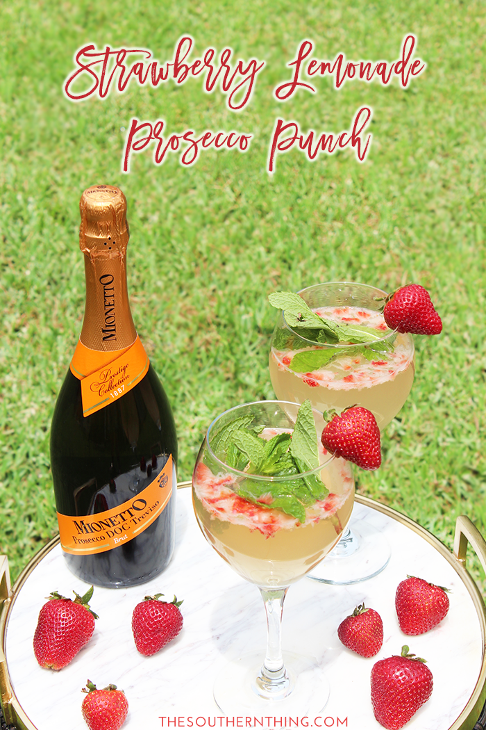 strawberry lemonade prosecco punch