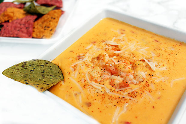 cajun shrimp and crab queso dip