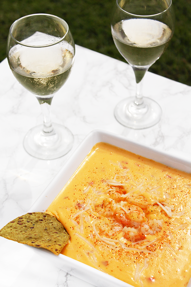 cajun shrimp and crab queso dip