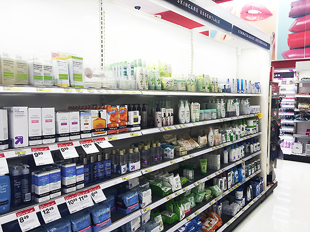 target face wash aisle