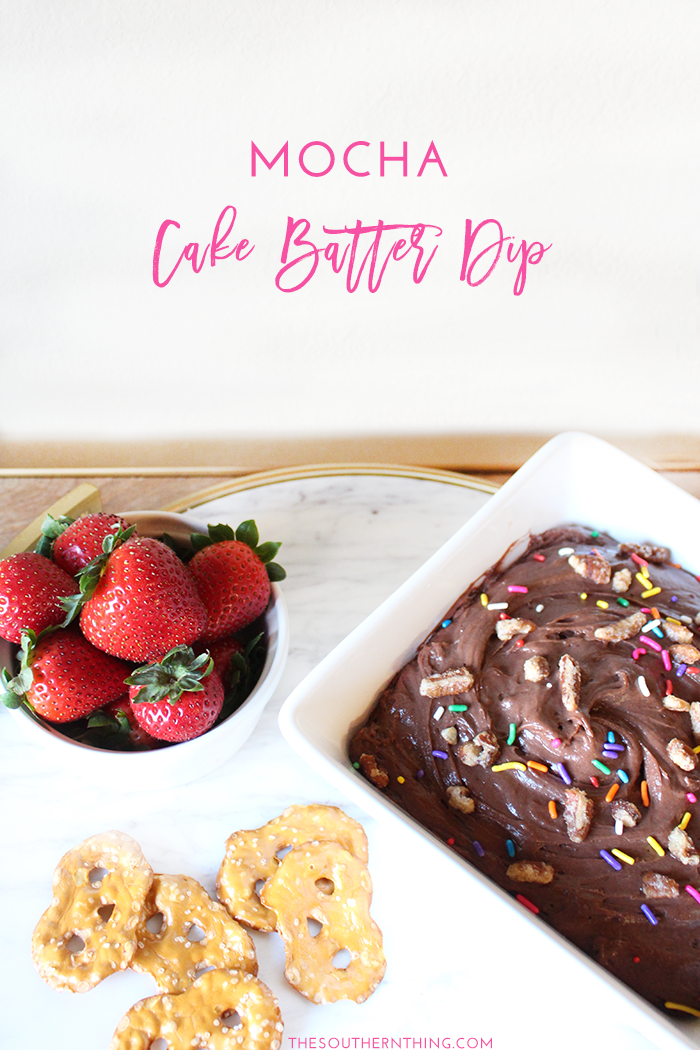 mocha cake batter dip recipe