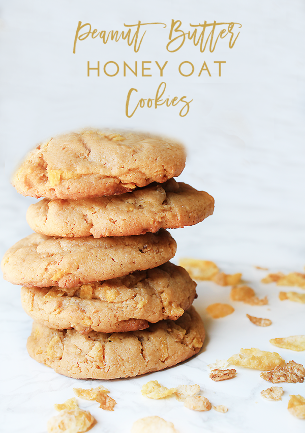 Peanut Butter Honey Oat Cookies