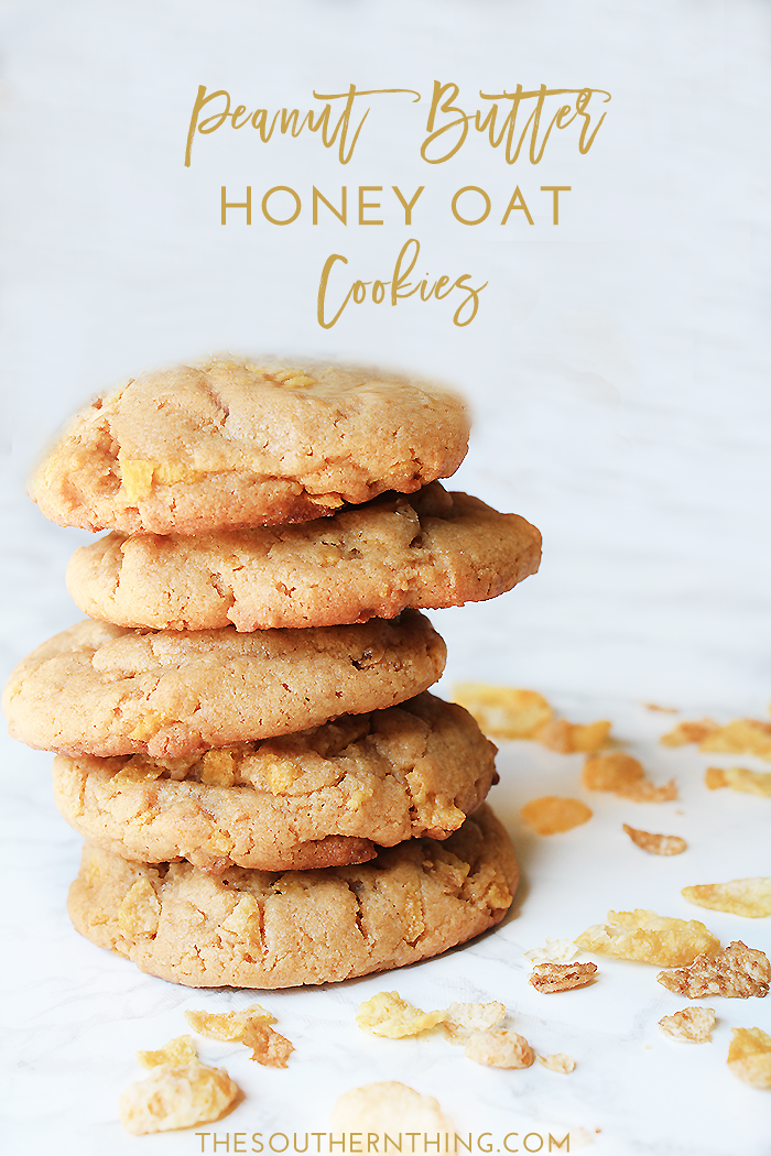 Peanut Butter Honey Oat Cookies