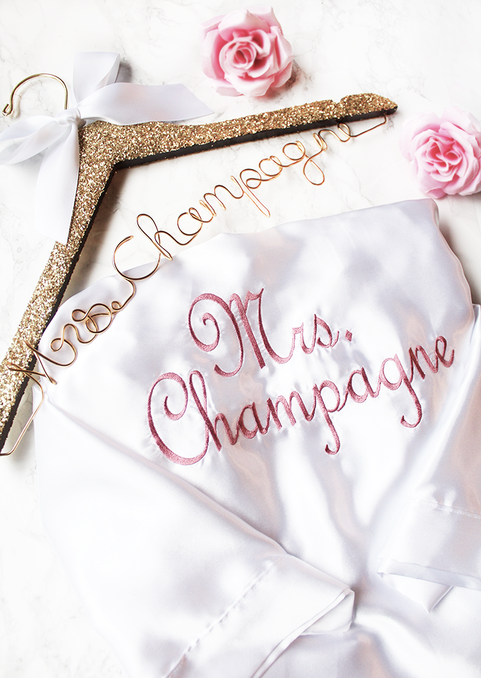 monogrammed bridal robe