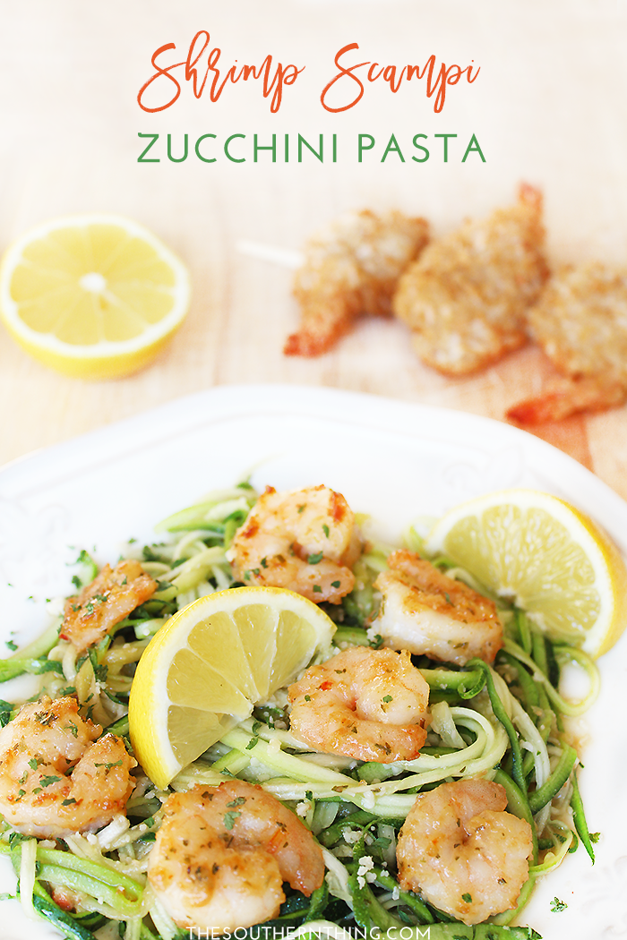 Shrimp Scampi Zucchini Noodle Pasta