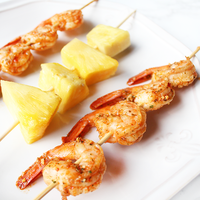 Caribbean Style Shrimp and Pineapple Kabobs
