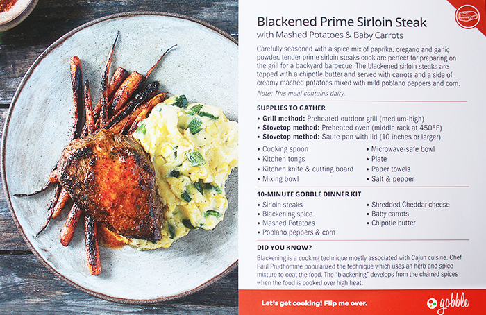 Blackened Prime Sirloin Steak Gobble Recipe