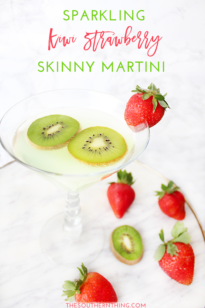 Sparkling Kiwi Strawberry Skinny Martini Recipe