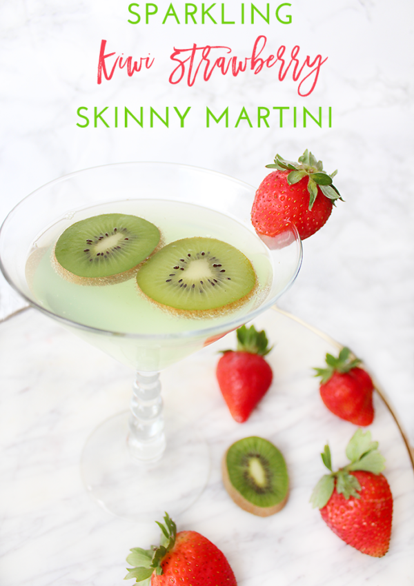 Sparkling Kiwi Strawberry Skinny Martini Recipe