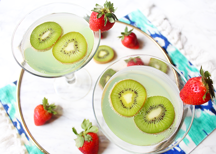 Sparkling Kiwi Strawberry Skinny Martini Recipe