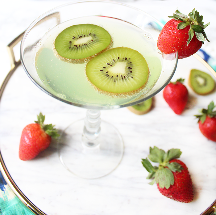 Sparkling Kiwi Strawberry Skinny Martini Recipe