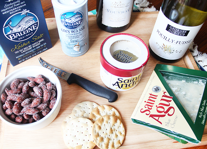 French Inspired Wine and Cheese Board | French Wine and Cheese Pairings | Saint Agur Cheese