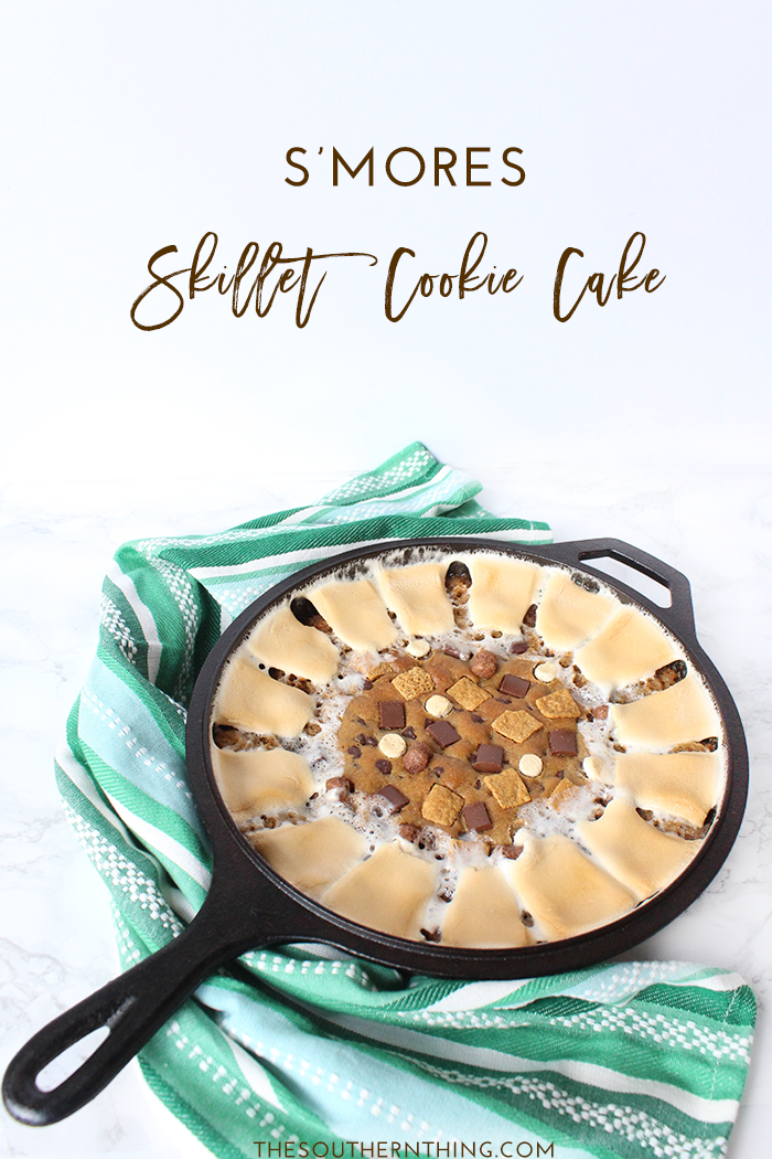 S'mores Skillet Cookie Cake Recipe