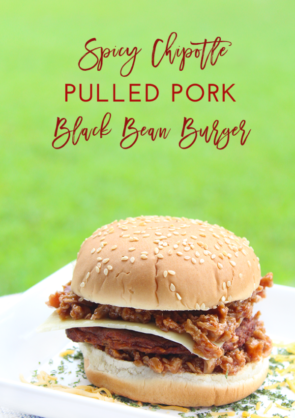 Spicy Chipotle Pulled Pork Black Bean Burger
