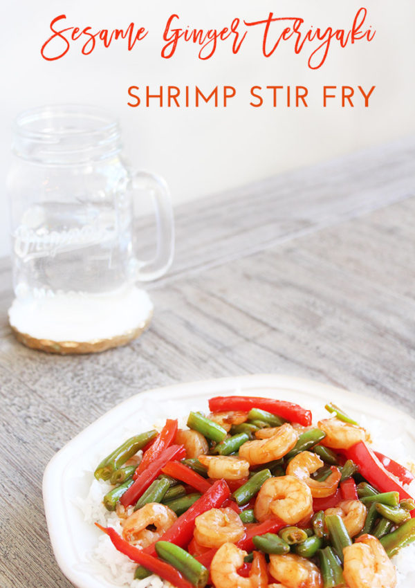 Sesame Ginger Teriyaki Shrimp Stir Fry