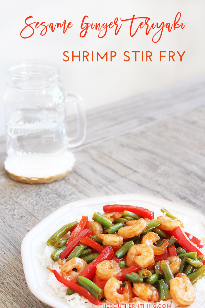 Sesame Ginger Teriyaki Shrimp Stir Fry Recipe | Easy 15-Minute Meals