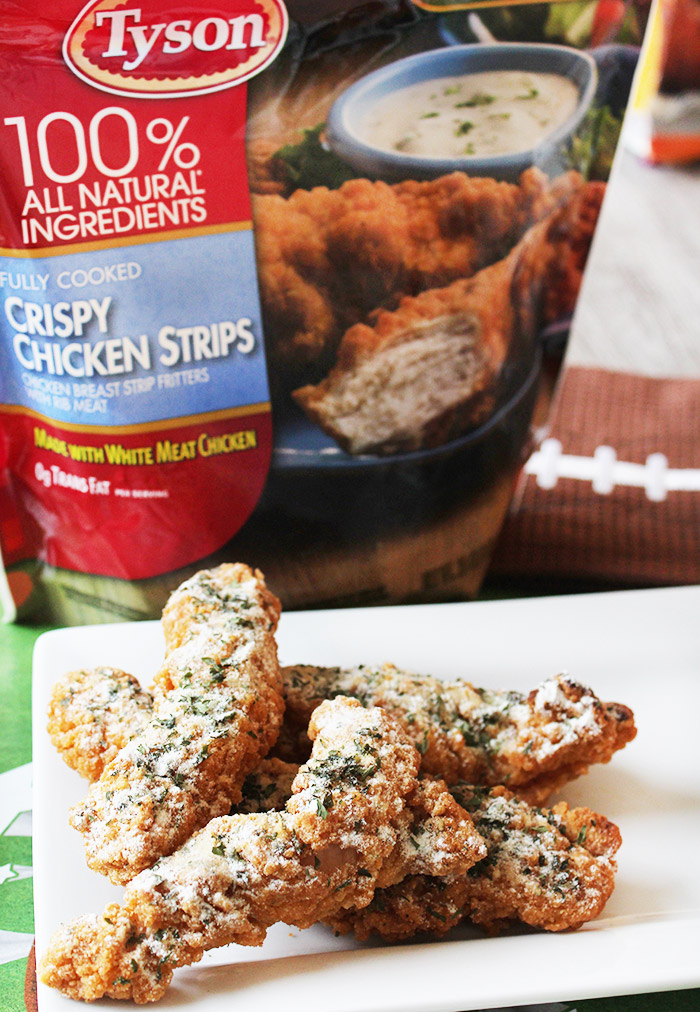 Zesty Ranch Chicken Strips Recipe: Crispy chicken strips in a zesty ranch seasoning