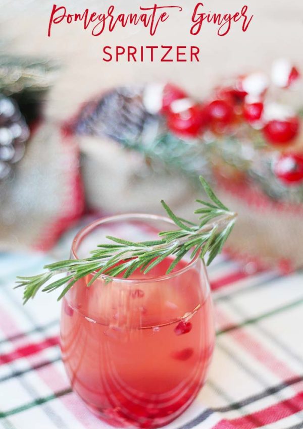 Pomegranate Ginger Spritzer Wine Cocktail Recipe