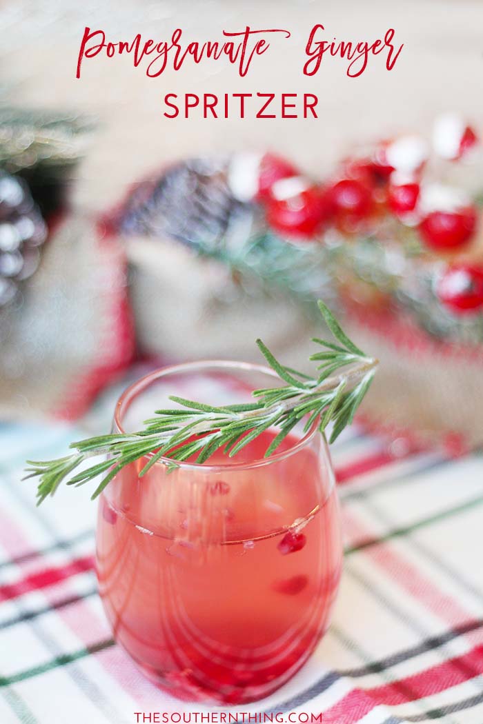 Pomegranate Ginger Spritzer Wine Cocktail Recipe