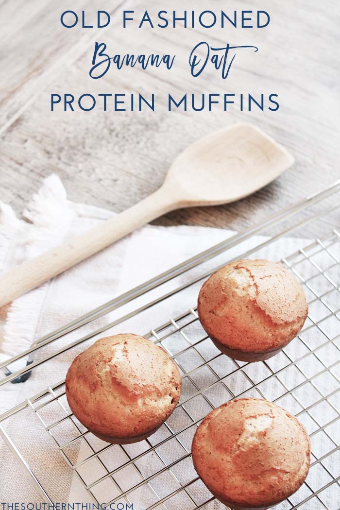 Old Fashioned Banana Oat Protein Muffins