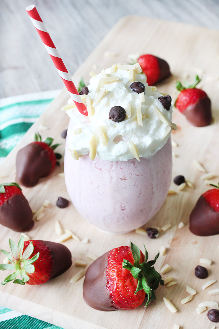 Chocolate Covered Strawberry Almond Shake