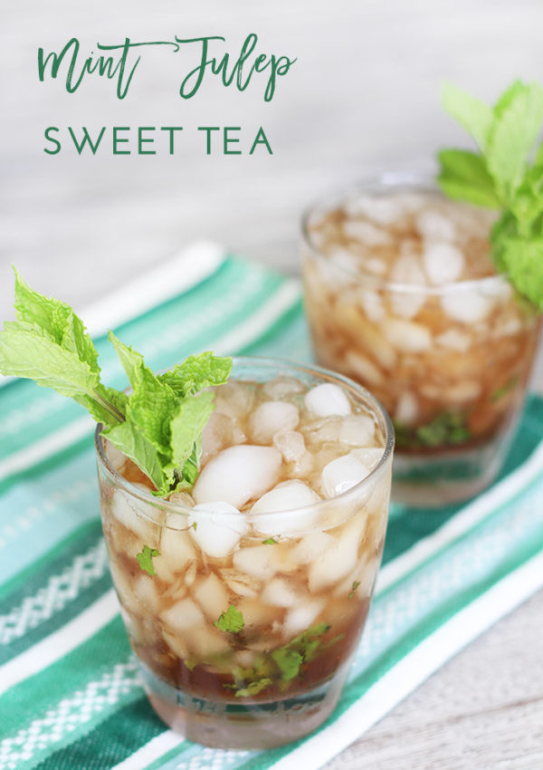 Mint Julep Sweet Tea Recipe: Mint Julep Cocktail Infused with Cold Southern Style Sweet Tea.