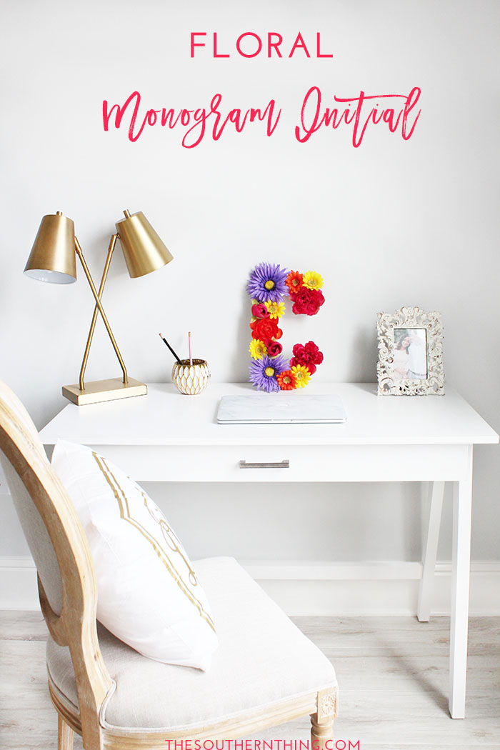 DIY Floral Monogram Initial Tutorial