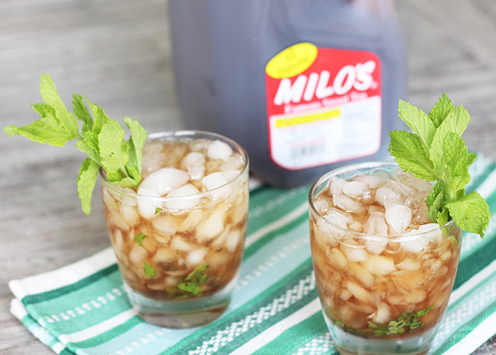 Mint Julep Sweet Tea Recipe: Mint Julep Cocktail Infused with Cold Southern Style Sweet Tea