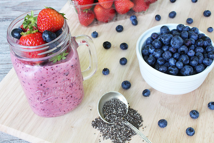 Probiotic Power Smoothie Recipe - Protein Smoothie with Probiotics and Antioxidants