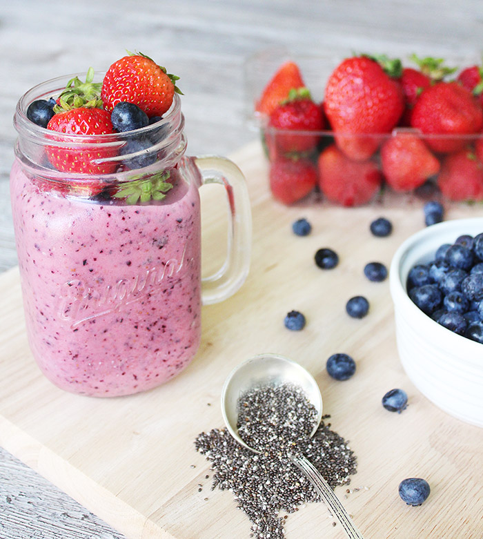 Probiotic Power Smoothie Recipe - Protein Smoothie with Probiotics and Antioxidants