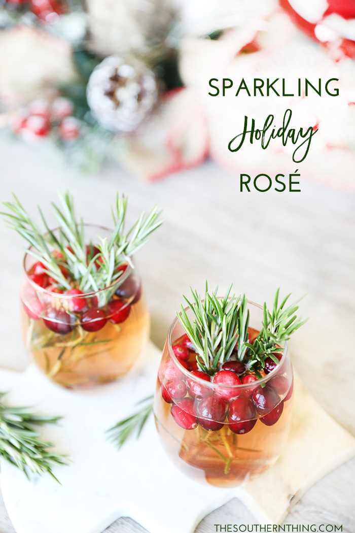 Sparkling Holiday Rosé Cocktail Recipe