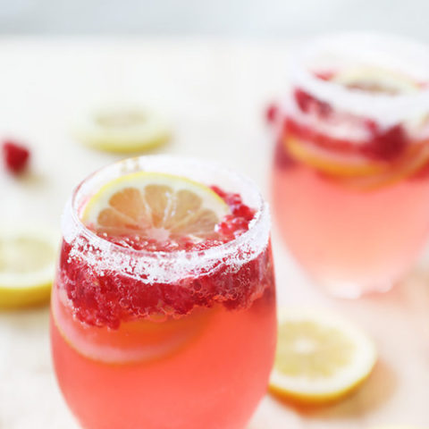 Raspberry Limoncello Prosecco Summer Cocktail Recipe