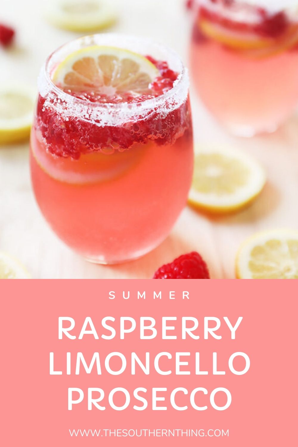 Raspberry Limoncello Prosecco Summer Spritzer Cocktail Recipe